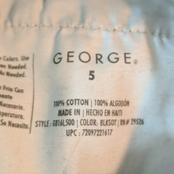 George Boys Black Slacks Size 5 - Picture 3 of 3